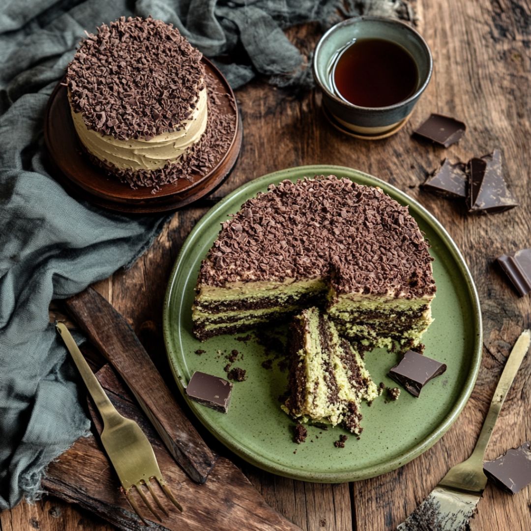 Cake Marbré Cacao et Matcha Bild