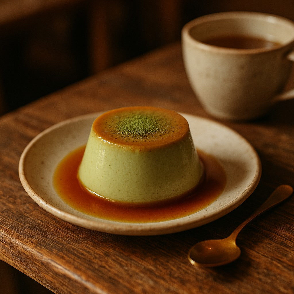 Flan au Matcha : Un Dessert Crémeux et Parfumé Bild