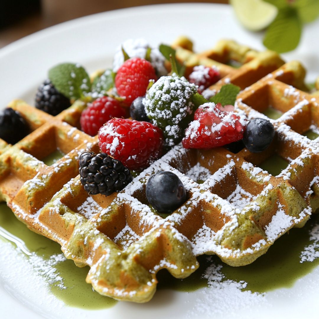 Gaufre au thé Matcha Bild