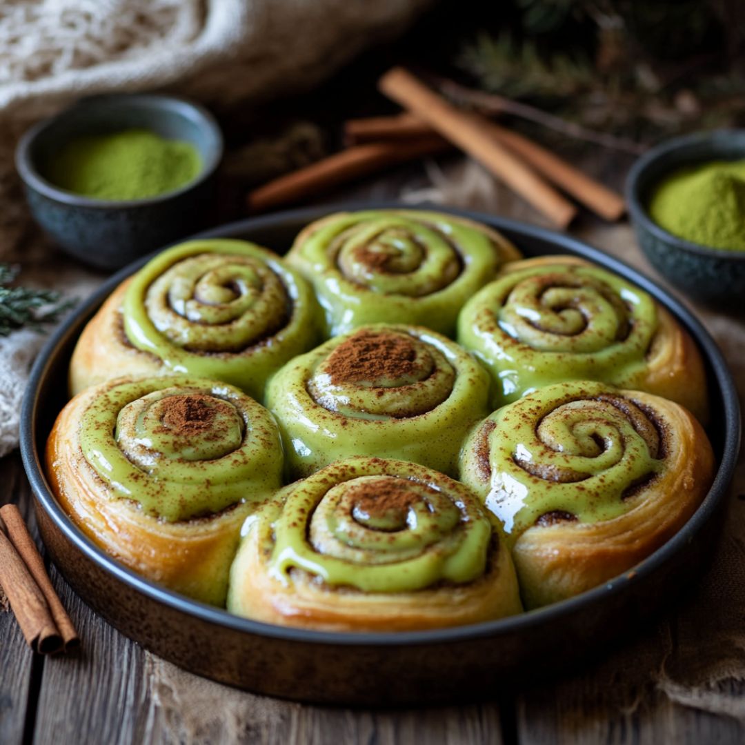 Roulés à la Cannelle et au Matcha : Une Douceur Végane pour l’Automne Bild