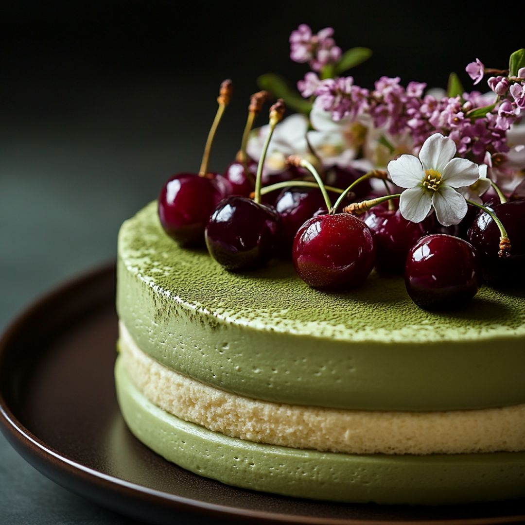 Cake Mousseux au Matcha : Un dessert élégant et raffiné Bild