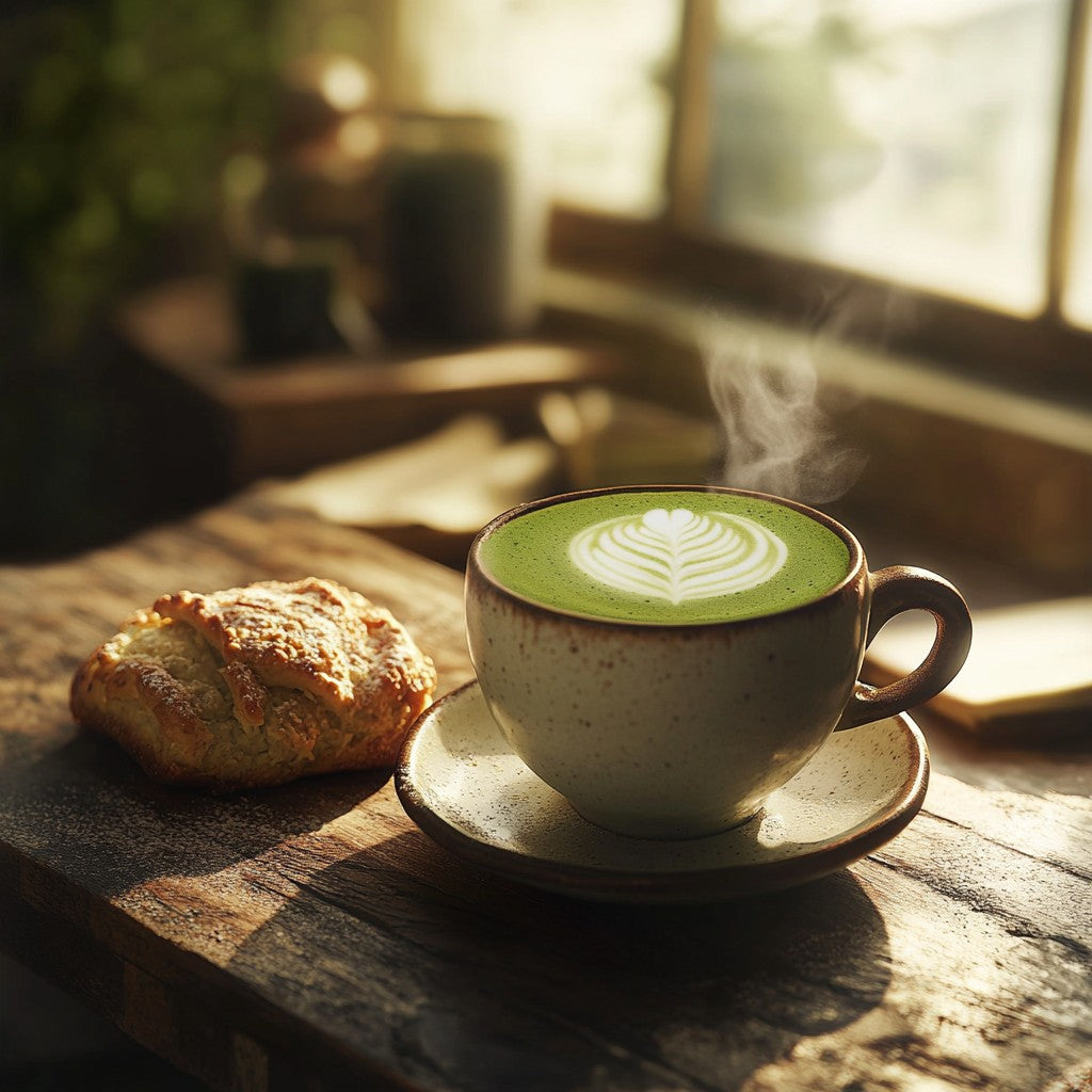 Matcha Latte au Lait d’Épeautre Bild
