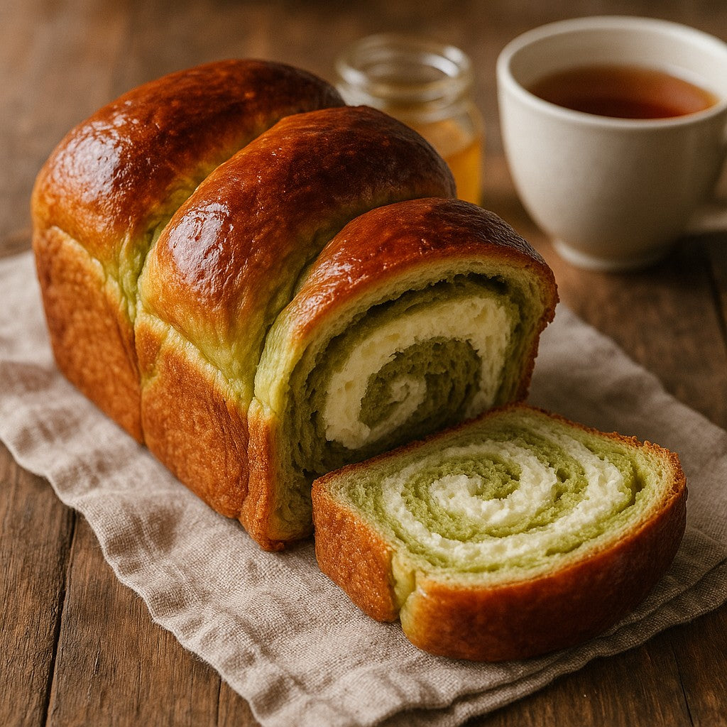 Pain brioché au matcha et fromage frais Bild