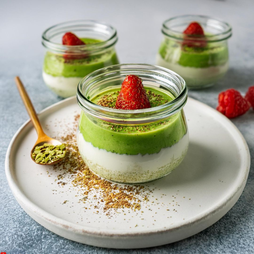 Panna Cotta Vegan à la Noix de Coco et Matcha Bild