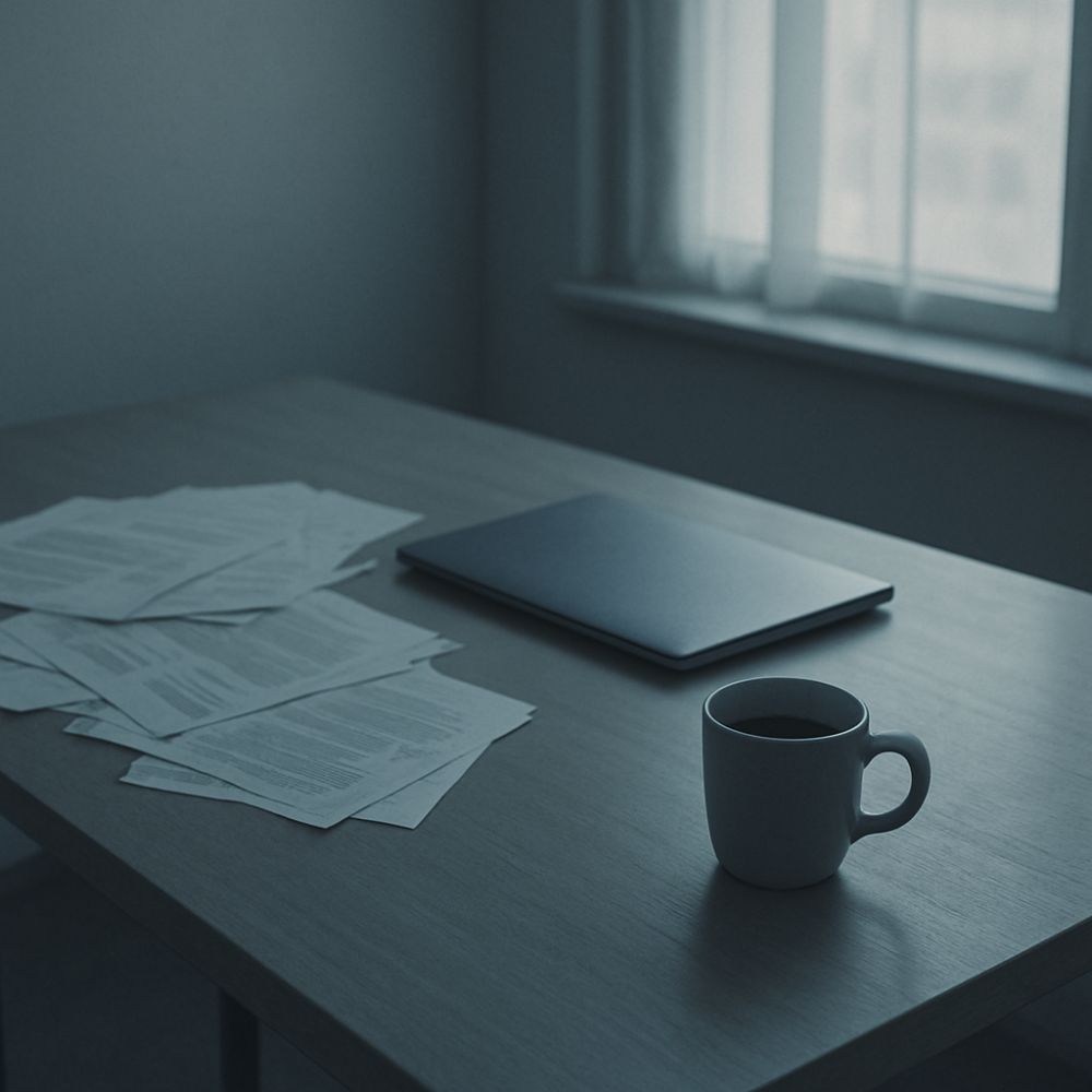 tasse de cafe sur bureau avec ordinateur Bild