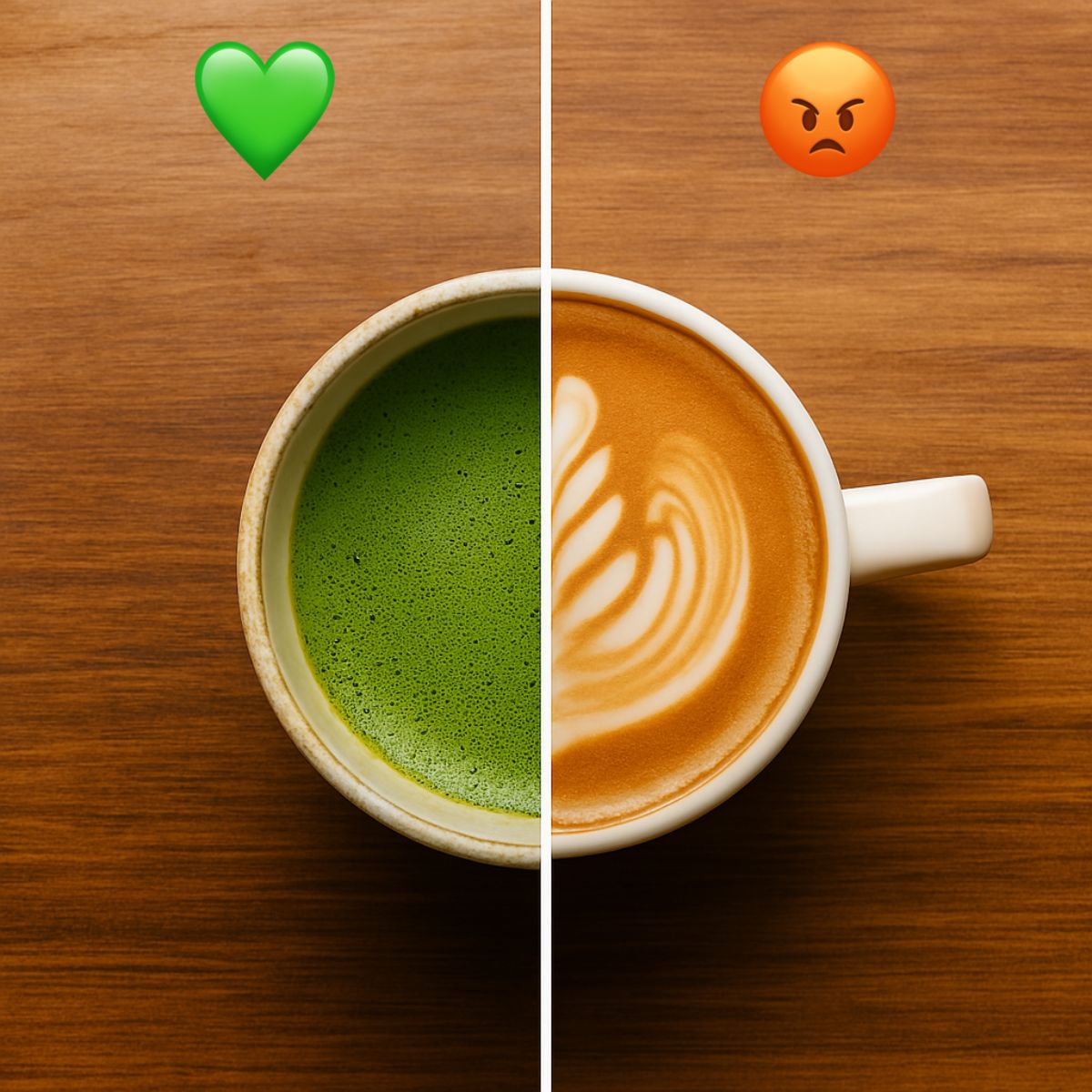 matcha vs café Bild