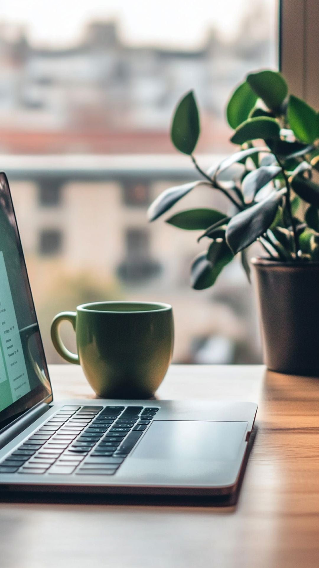 tasse de matcha sur bureau Bild