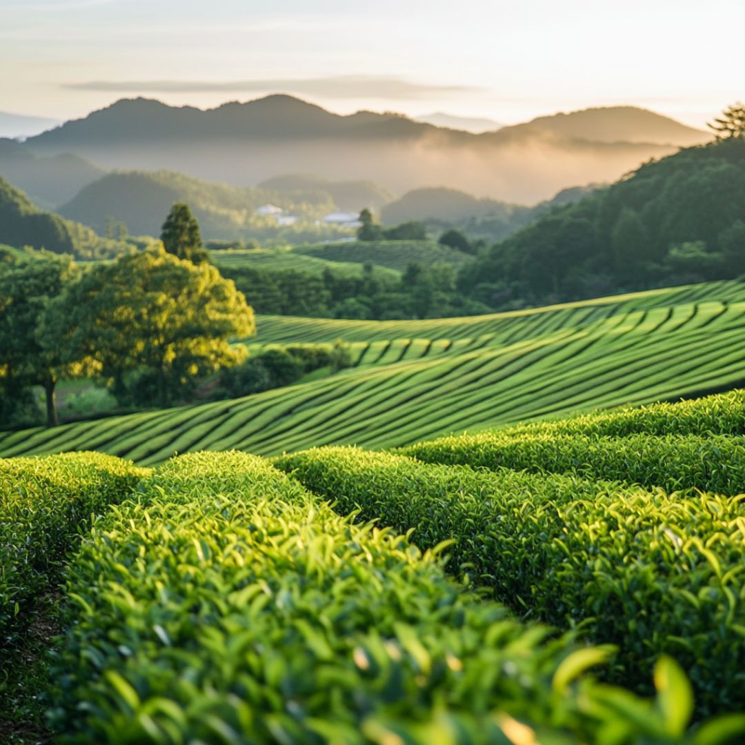 plaine de thé matcha Bild